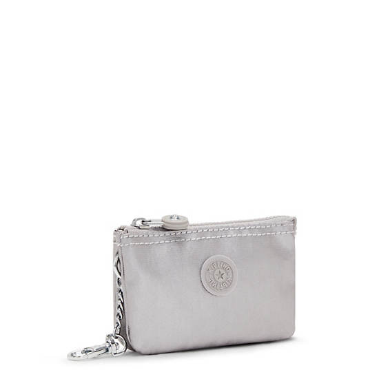 Kipling Creativity Mini Metallic Pouch Keychain Çanta Gümüş | TR 1114WN